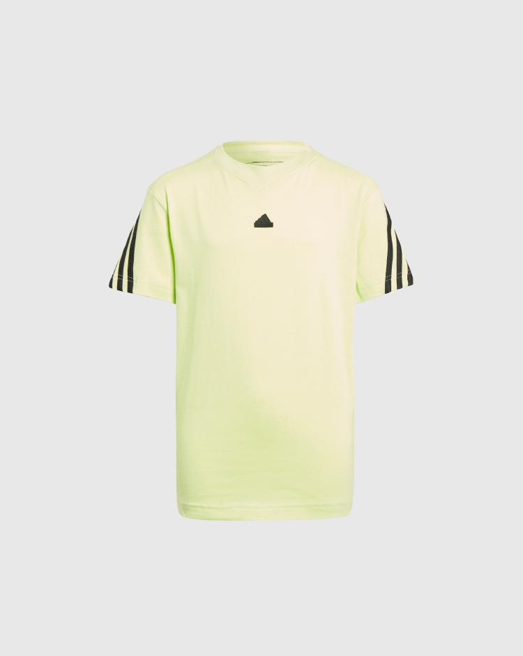 Adidas T-Shirt Future Icons 3-Stripes Verde Bambino