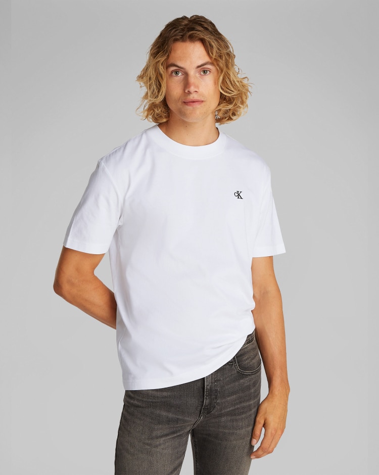 T-Shirt Con Logo sul Retro Bianco Uomo