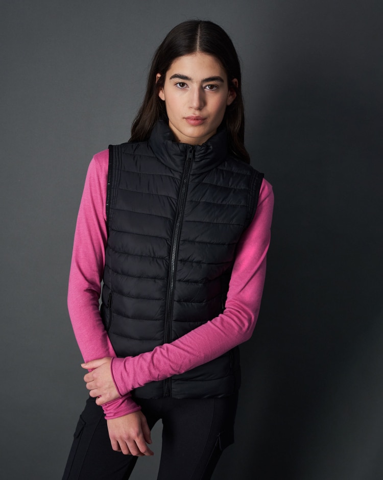 Champion Gilet Imbottito Leggero Nero Donna