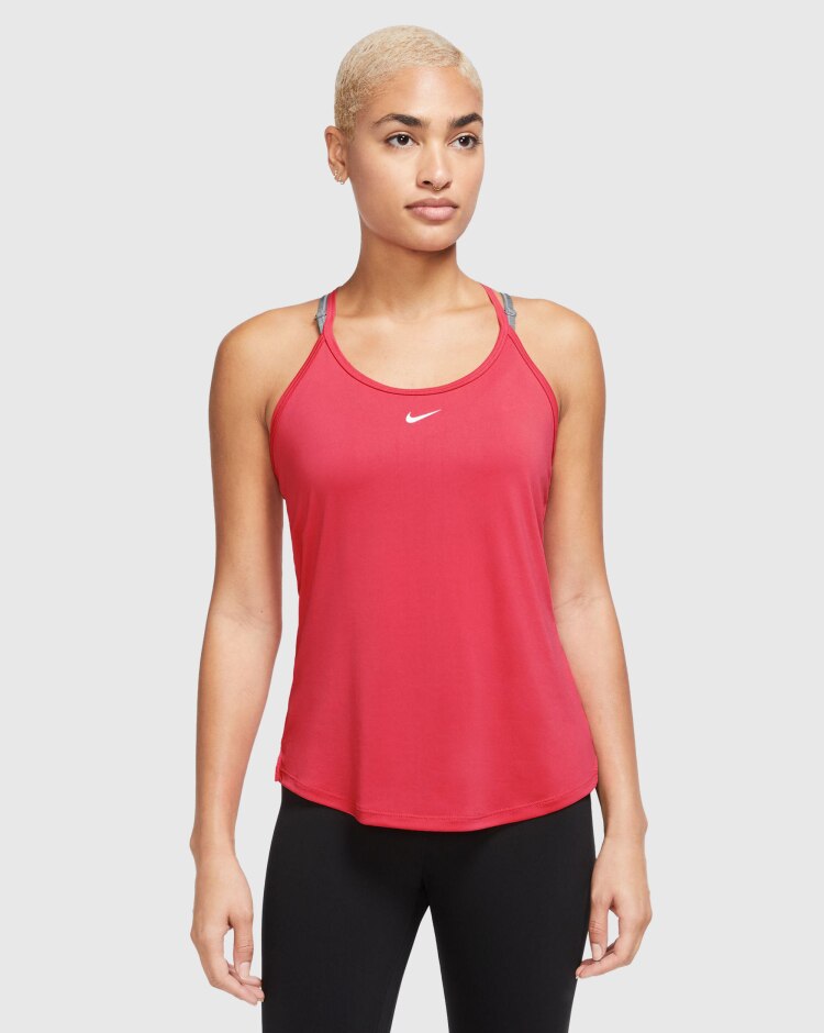 Nike Canotta Dri-FIT One Elastika Rosso Donna