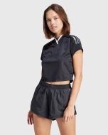 Adidas T-Shirt Crop Ispirazione Calcio Nero Donna