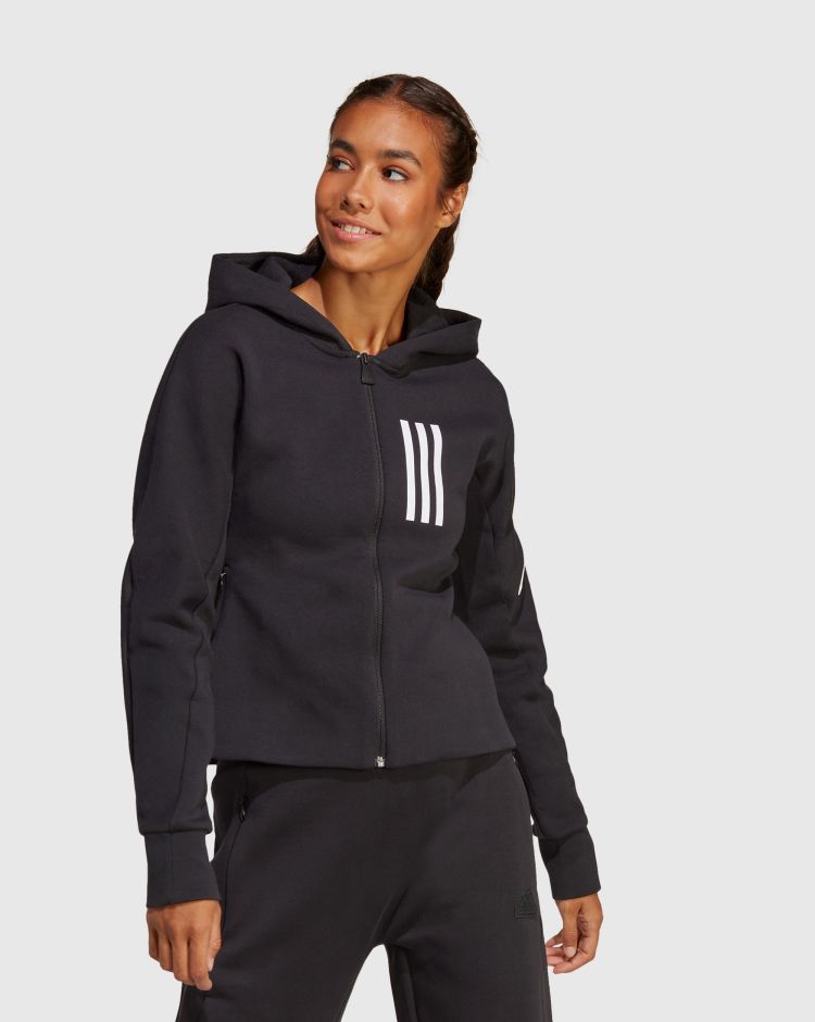 Adidas Felpa con cappuccio Mission Victory Slim Fit Full-Zip Nero Donna
