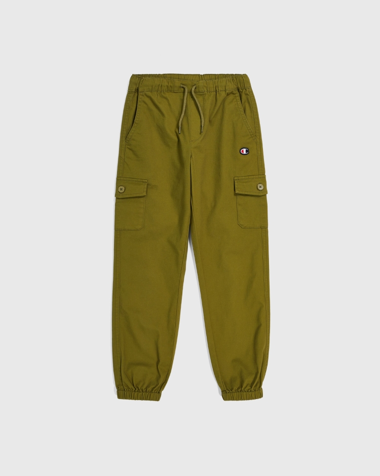 Champion Pantaloi Cargo con Polsini Verde Bambino