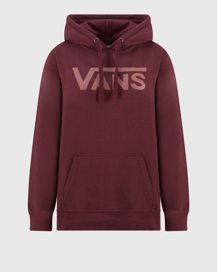 Vans Felpa Con Cappuccio Drop V Logo Rosso Donna