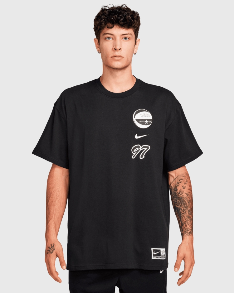 Nike T-shirt da basket M90 Nero Uomo