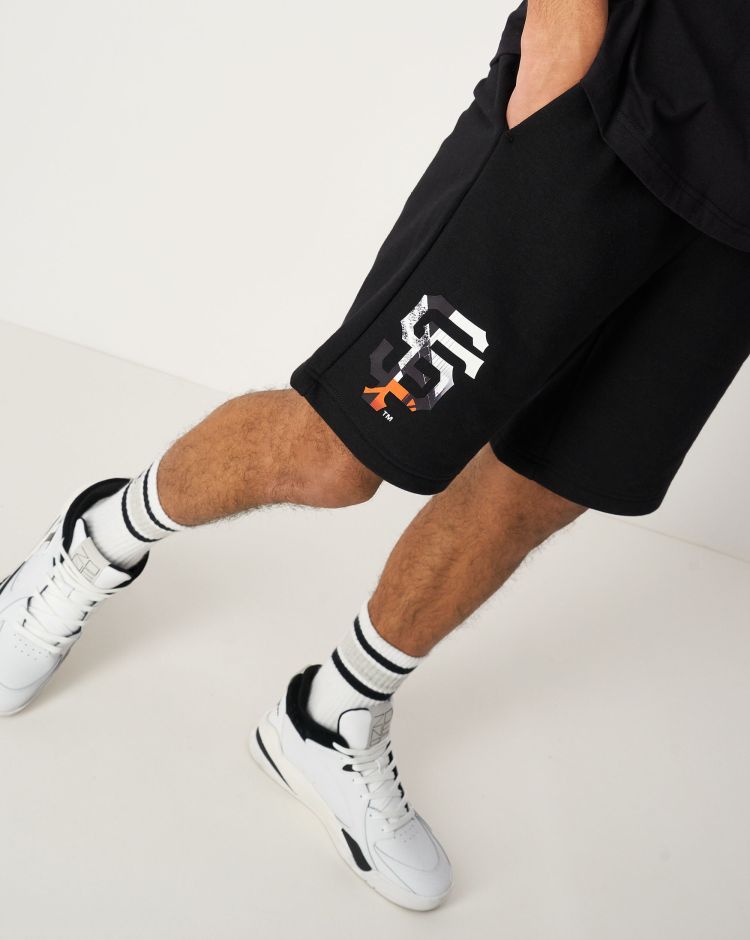 Champion Shorts Con Interno Felpato Pesante MLB Nero Uomo