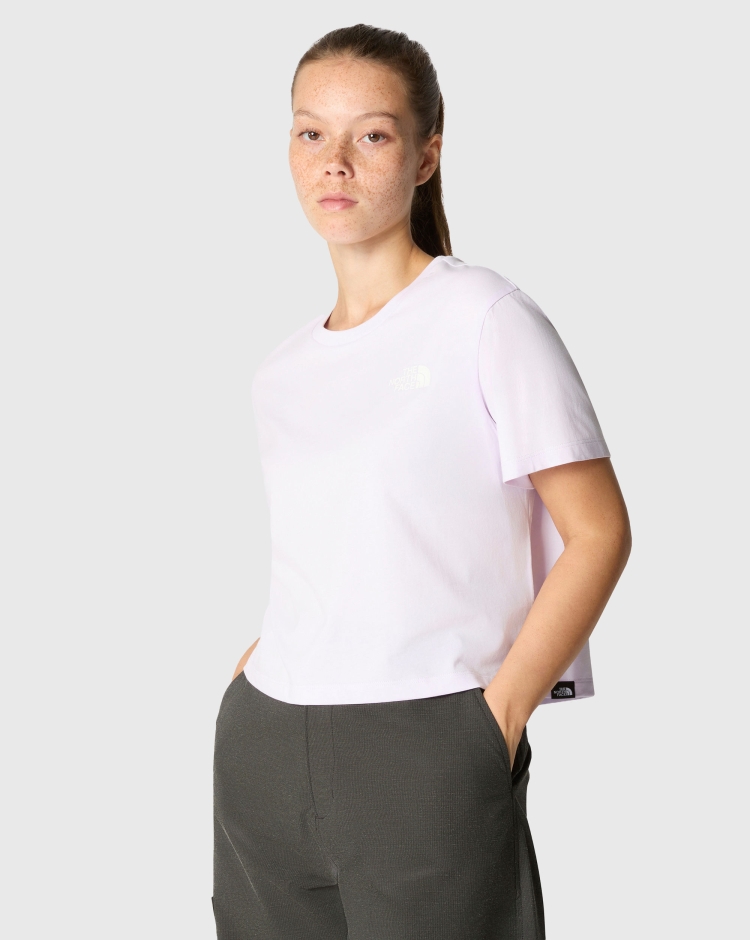 The North Face T-Shirt Slim Fit Simple Dome Crop Viola Donna