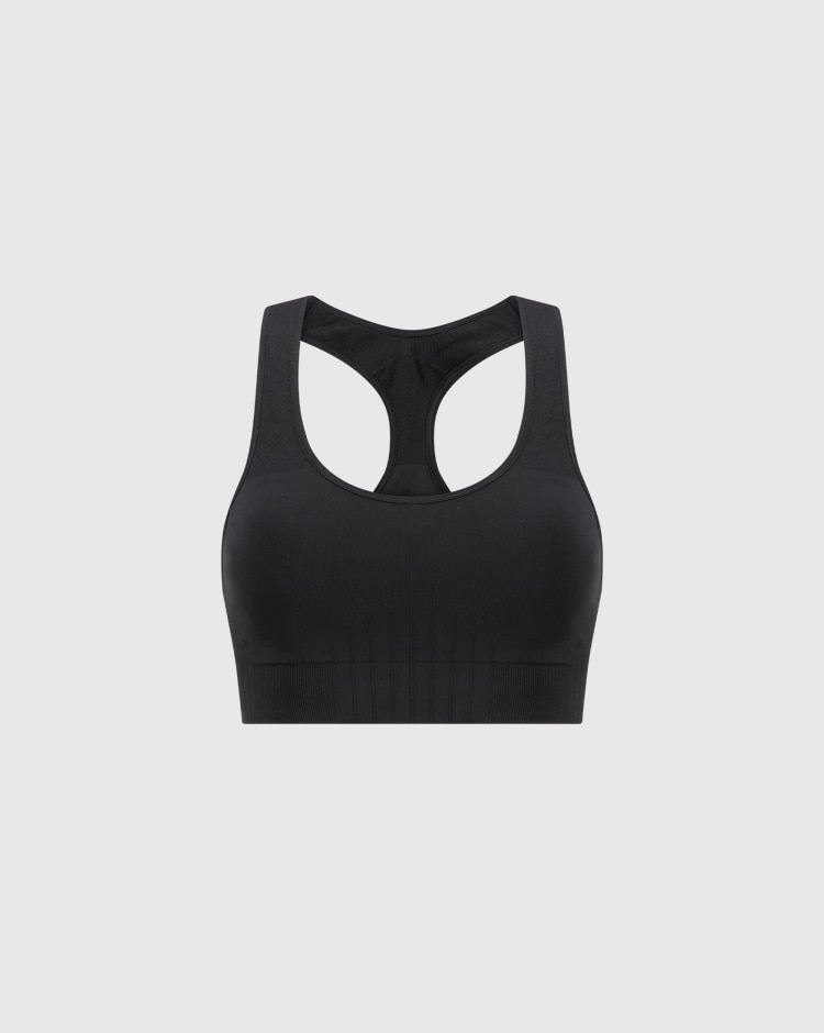 Bra Seamless Senza Cuciture Nero Donna