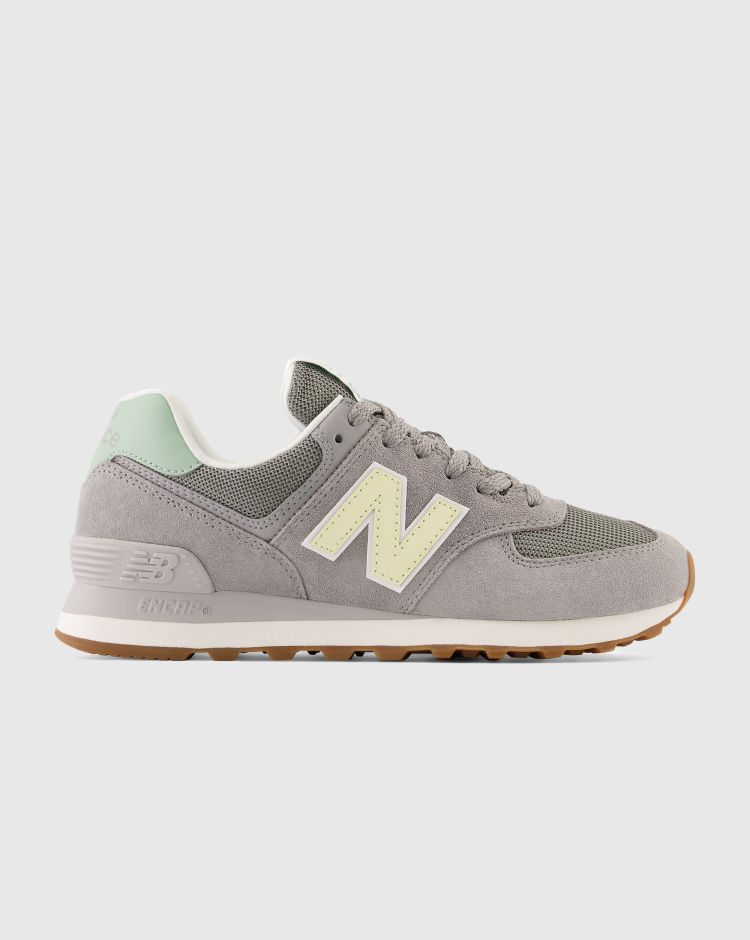 New Balance 574 Green Leaf Grigio Donna