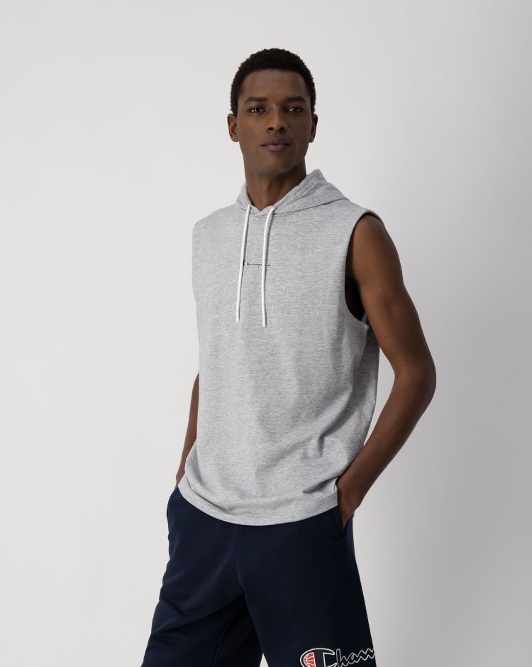 Champion Canotta Con Cappuccio Basket Grigio Uomo