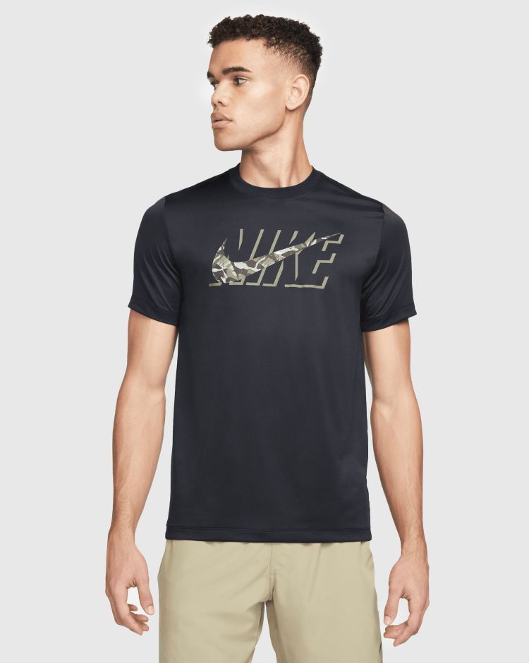 Nike T-Shirt Dri-FIT Camo Nero Uomo