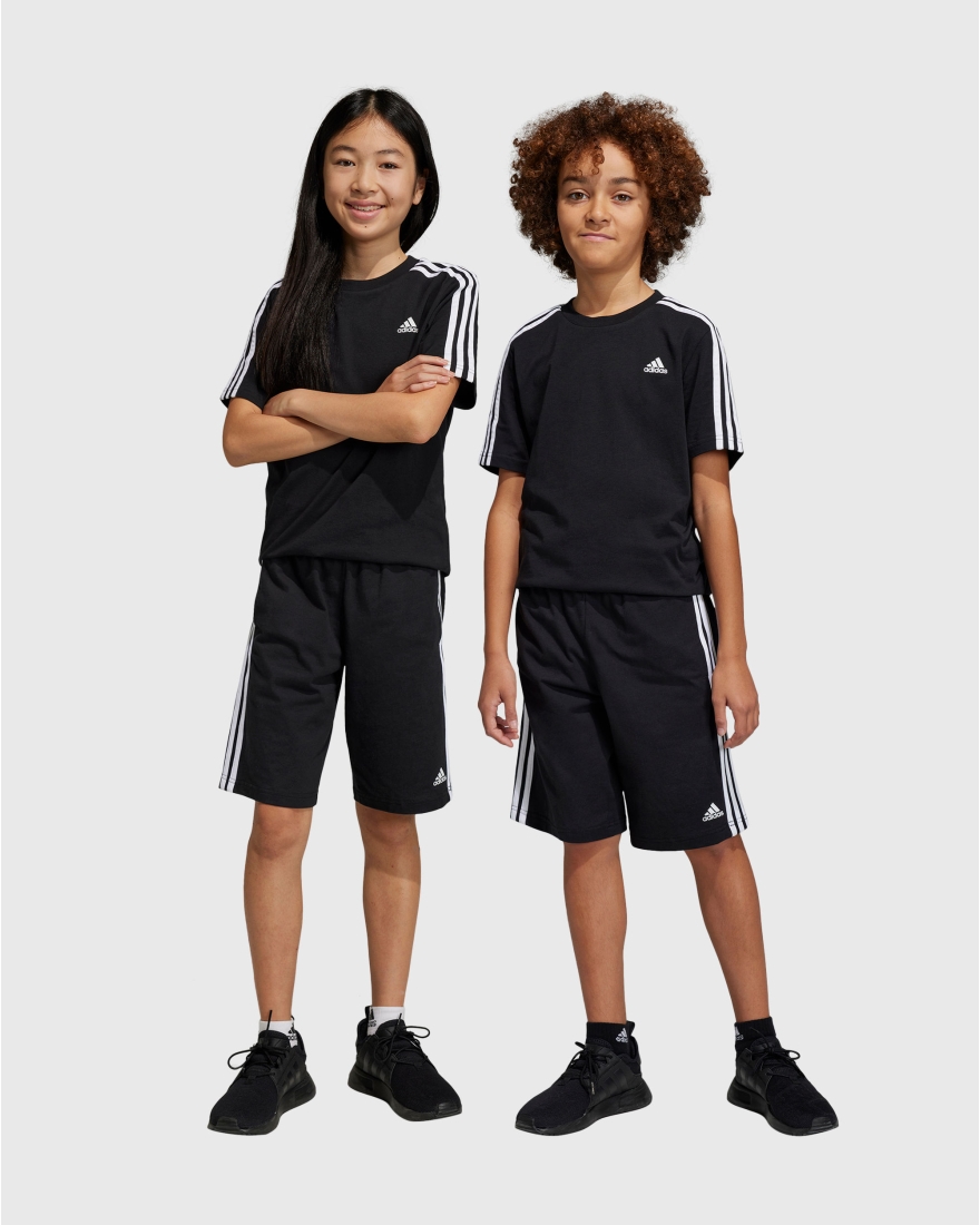 Adidas Short Essentials 3 Stripes Knit Nero Bambino Nero Game7Athletics