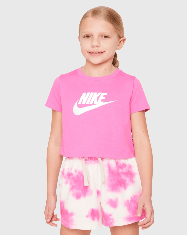 Nike Sportswear T-Shirt Crop Futura Rosa Bambina