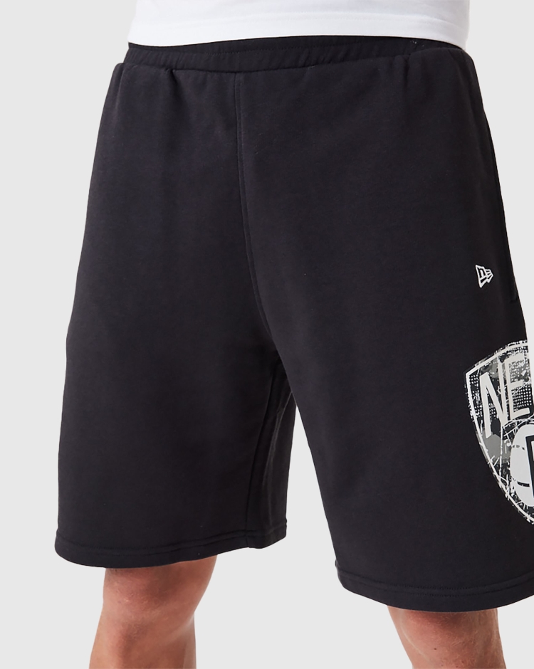New Era Shorts Brooklyn Nets Team Logo Nero Uomo