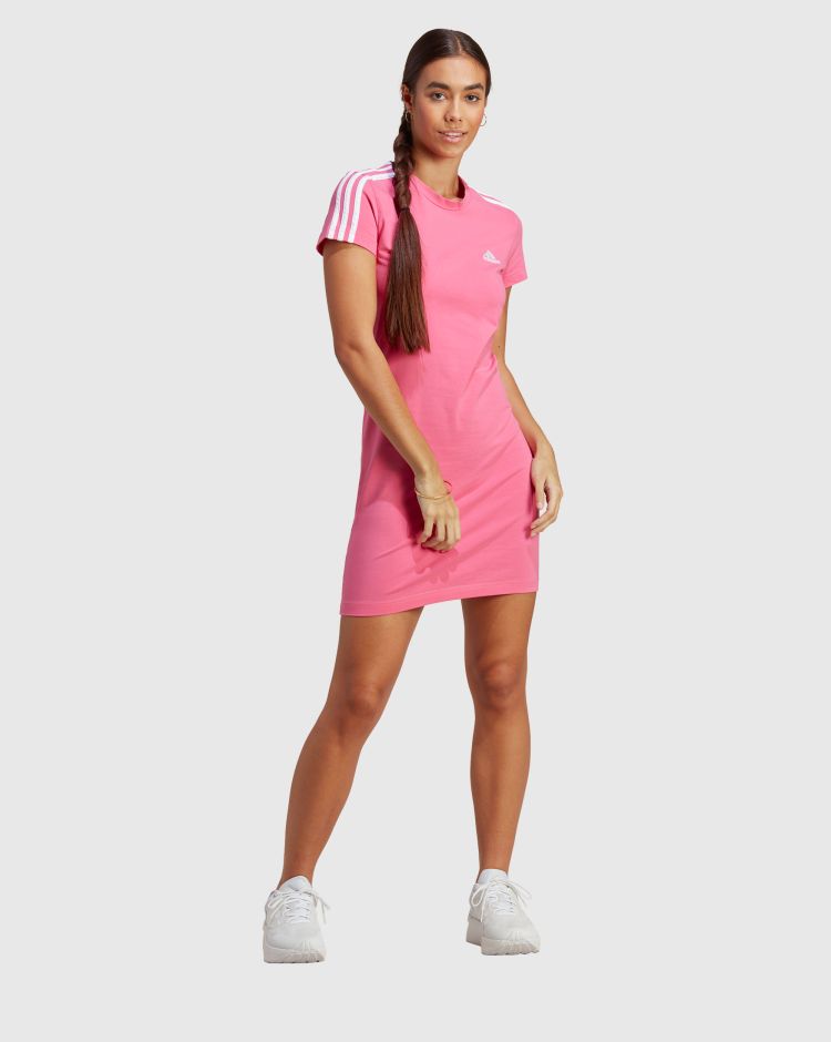 Adidas Abito Essentials 3-Stripes Tee Rosa Donna