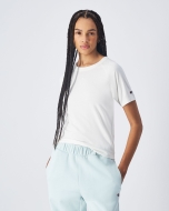 T-Shirt Girocollo Script Bianco Donna