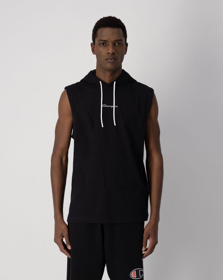 Champion Canotta Con Cappuccio Basket Nero Uomo