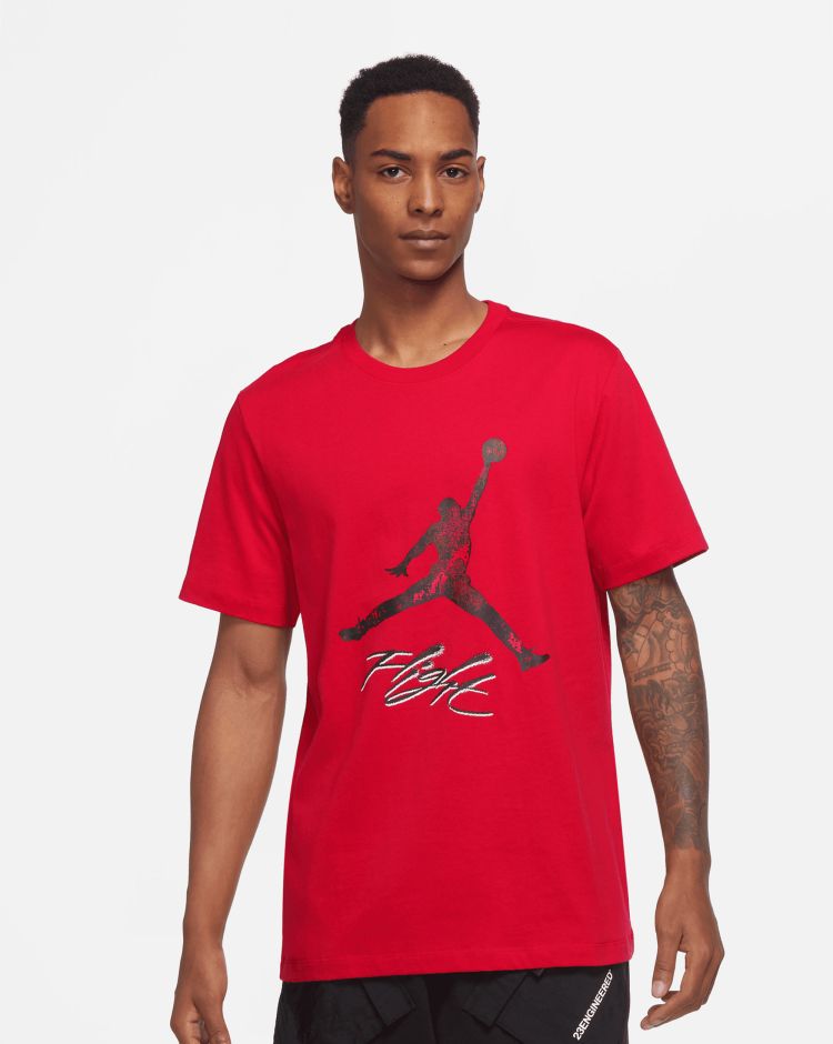 Nike Jordan T-Shirt Girocollo Essential Jumpman Rosso Uomo
