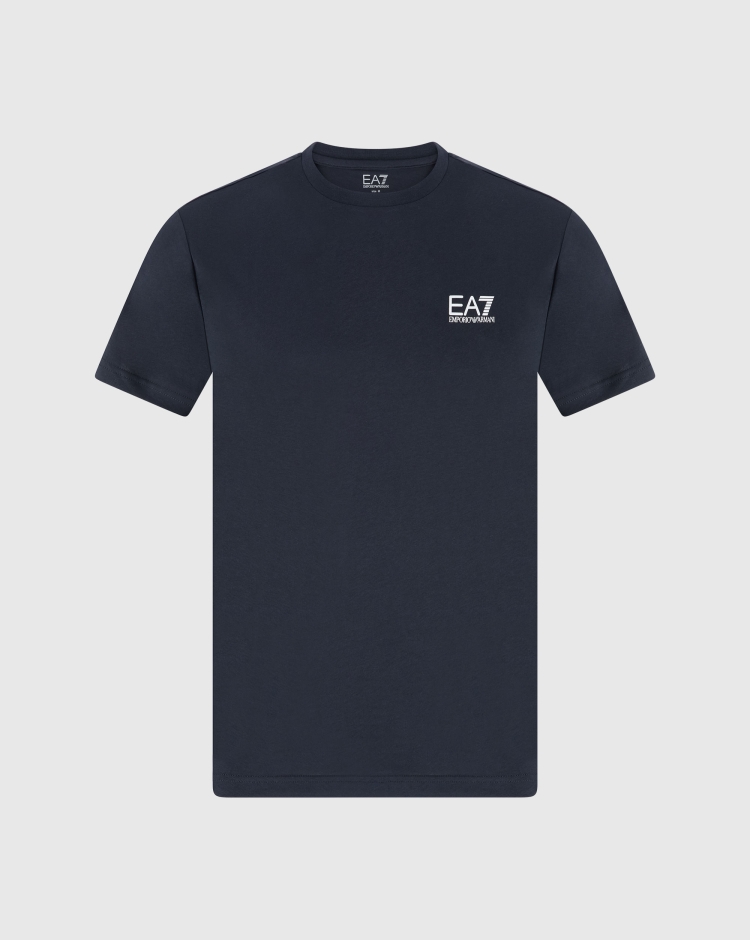 Emporio Armani EA7 T-shirt Core Identity in cotone Pima Blu Uomo