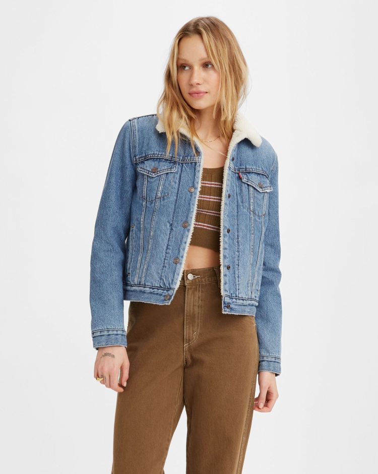 Levi's Original Sherpa Trucker Blu Donna