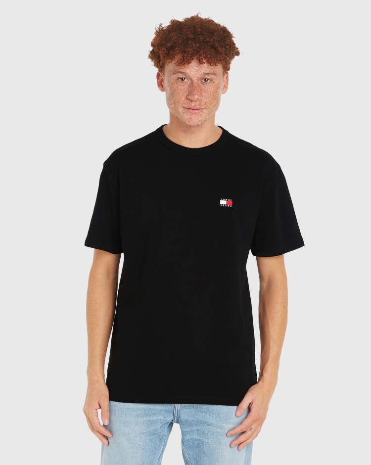 Tommy Hilfiger T-Shirt con Badge Regular Fit Nero Uomo