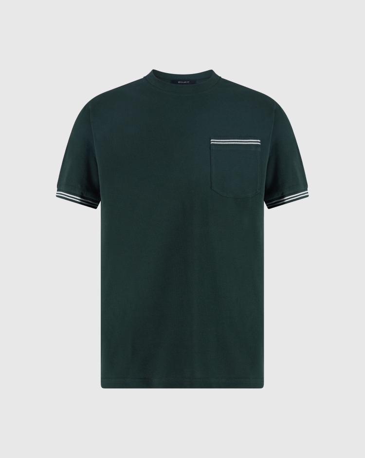 Colmar Originals T-Shirt Regular Pique Verde Uomo