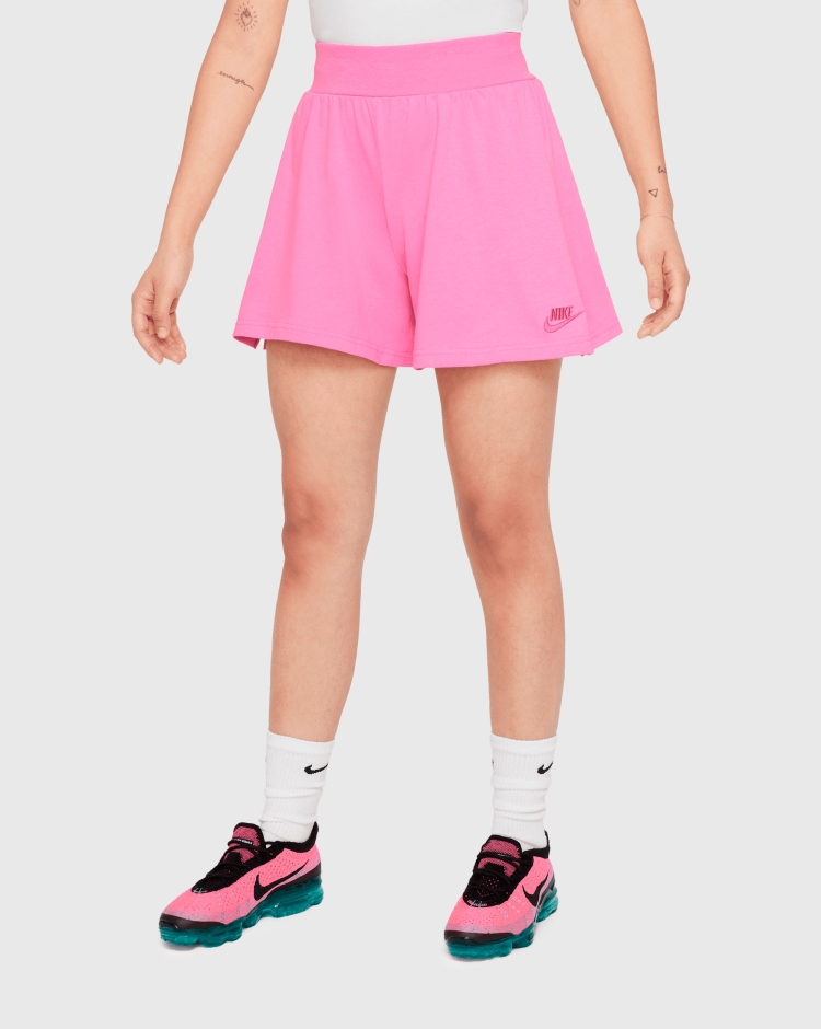Nike Sportswear Shorts In Jersey Rosa Bambina