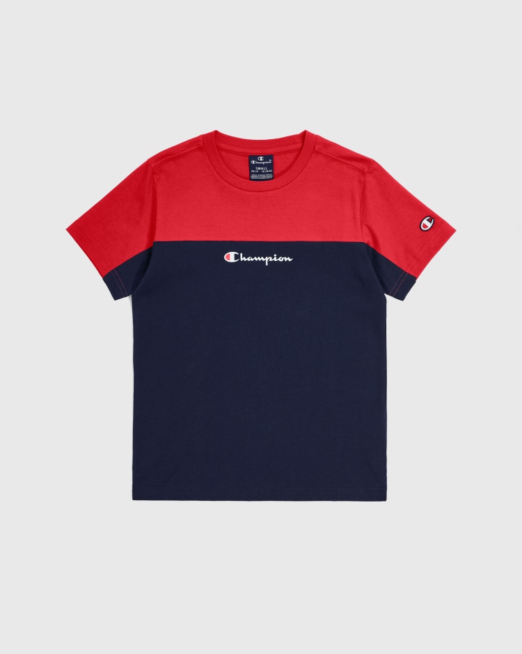 Champion T-Shirt Bicolore Blu Bambino