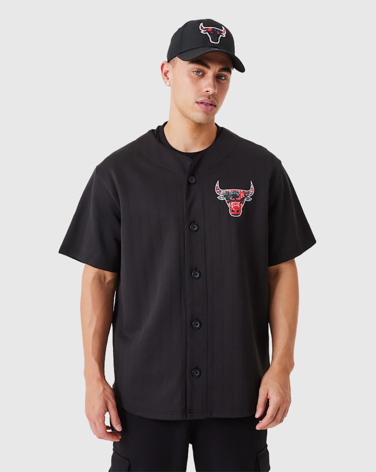 New Era T-shirt Chicago Bulls Infill Team Logo Jersey Nero Uomo