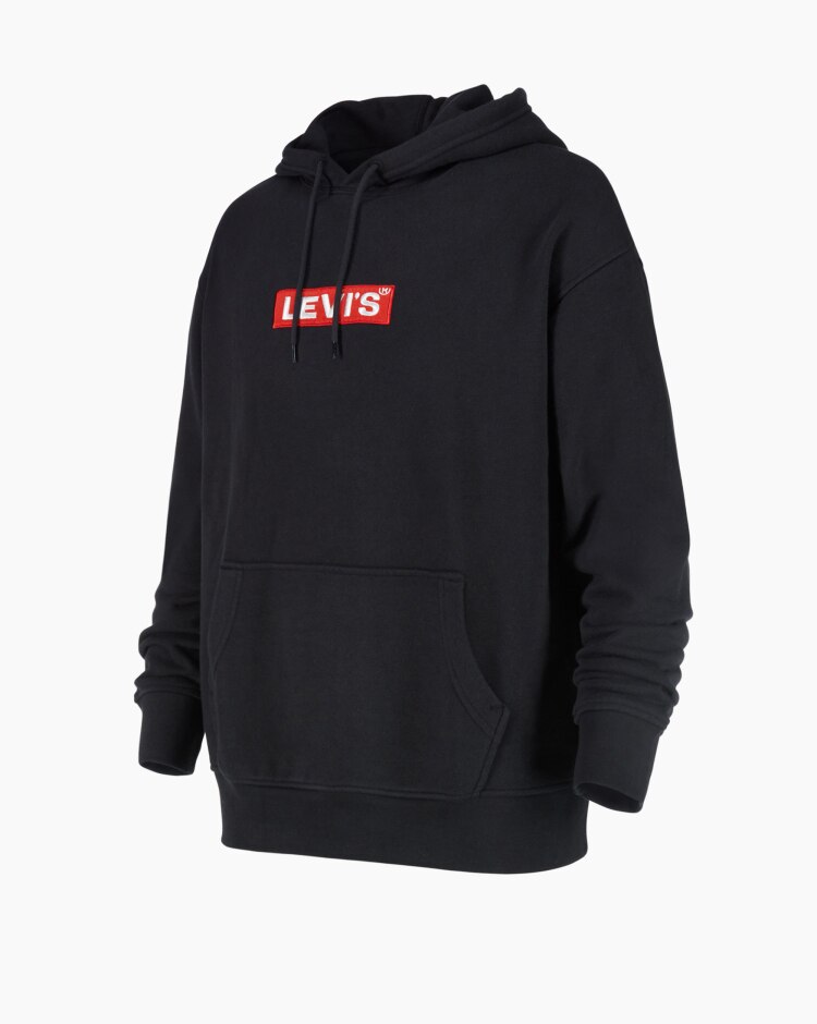 Levi's Relaxed Graphic Hoodie Box Tab Nero Uomo