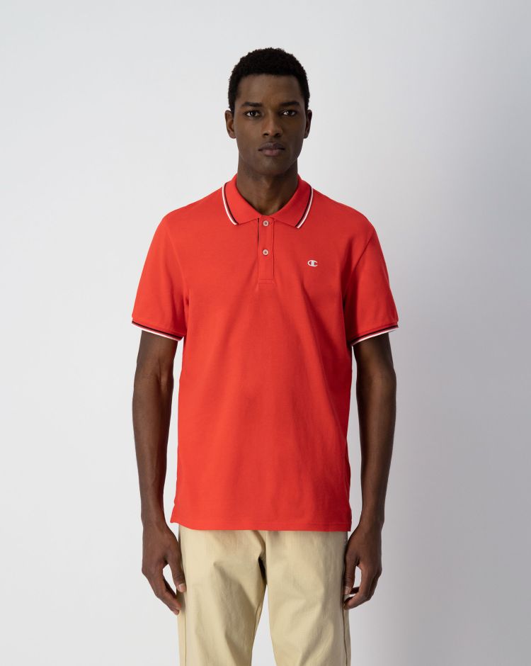 Champion Polo In Piqué Con C Logo Cotone  Rosso Uomo