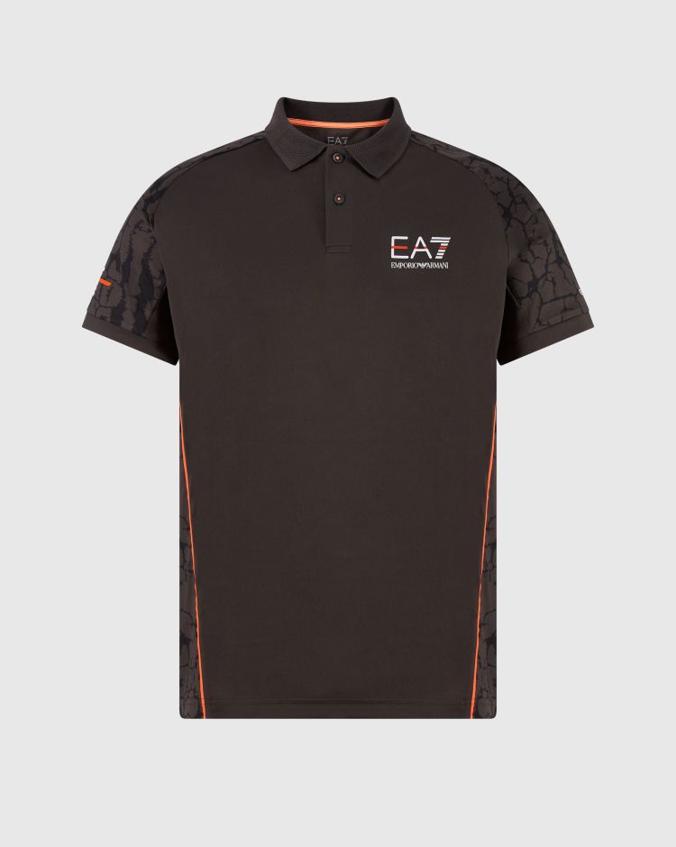 Emporio Armani EA7 Polo da Padel Nero Uomo