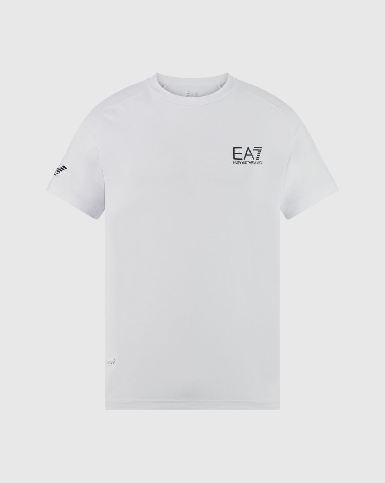 Emporio Armani EA7 T-Shirt da Padel Bianco Uomo