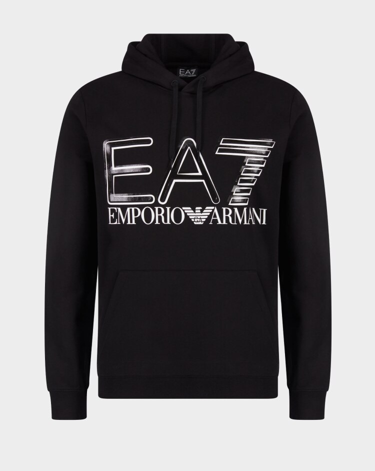 Emporio Armani EA7 Felpa con cappuccio Train Logo  Nero Uomo