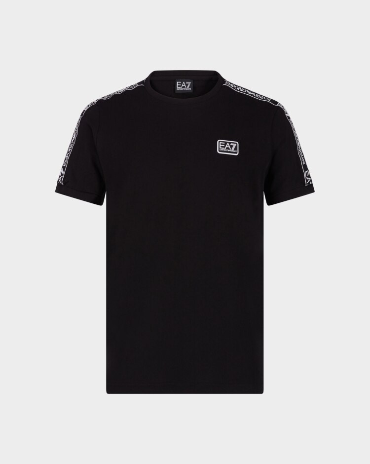 Emporio Armani EA7 T-Shirt Train Logo Tape Nero Uomo