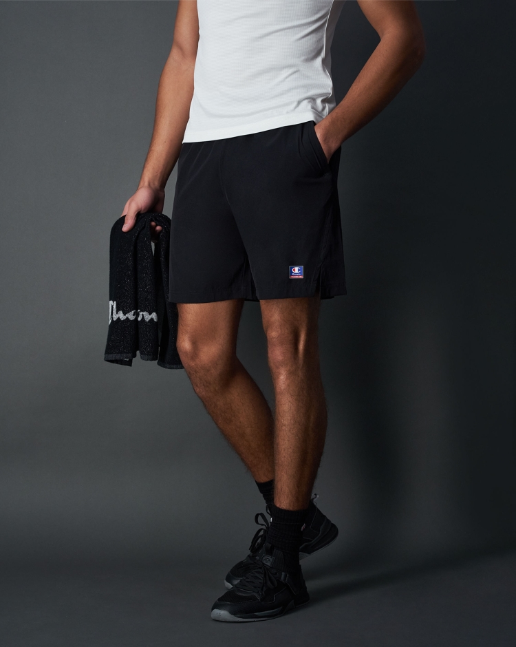 Champion Pantaloncini Sportivi Con Laccetti Nero Uomo