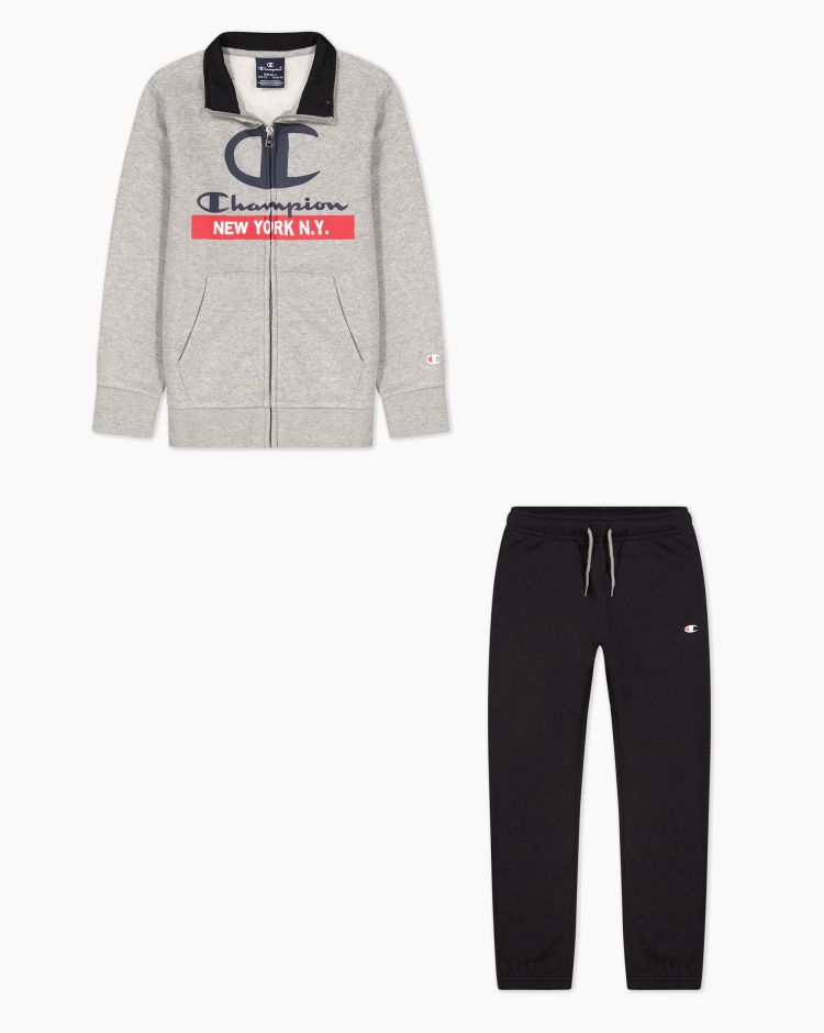 Champion Tuta Full Zip Grigio Bambino