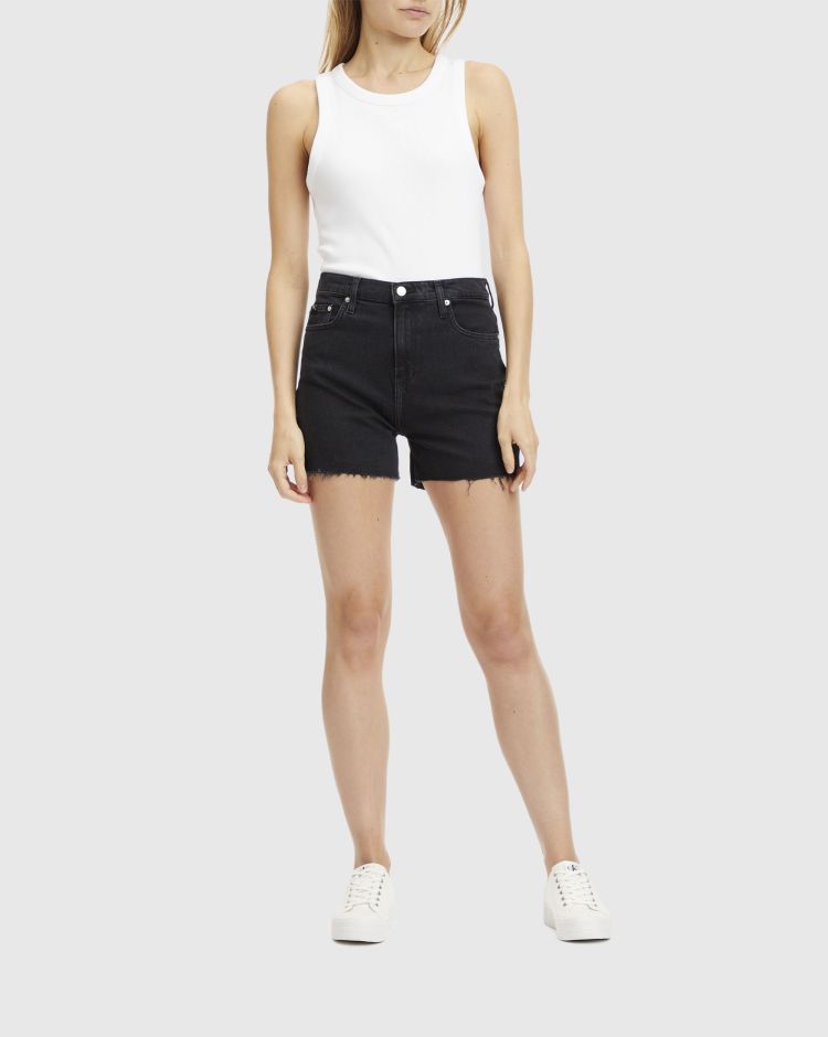 Calvin Klein Mom Short Nero Donna