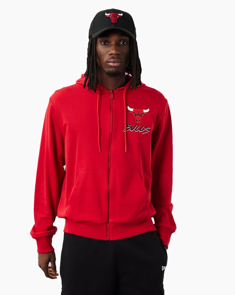 New Era Felpa NBA Chicago Bulls Rosso Uomo