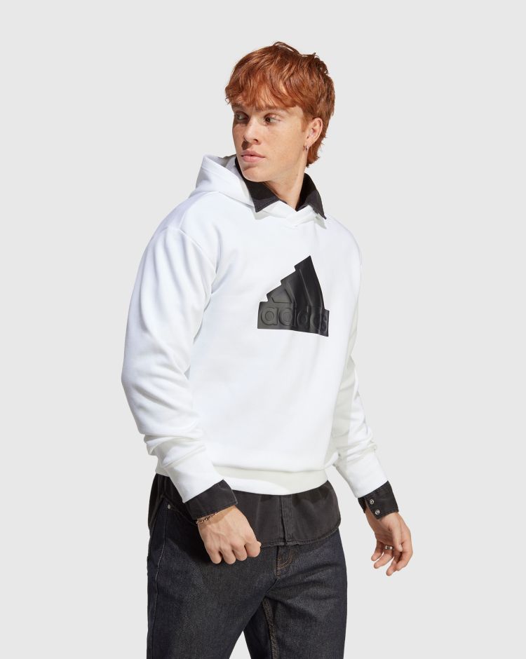 Adidas Felpa con cappuccio Future Icons Badge of Sport Bianco Uomo