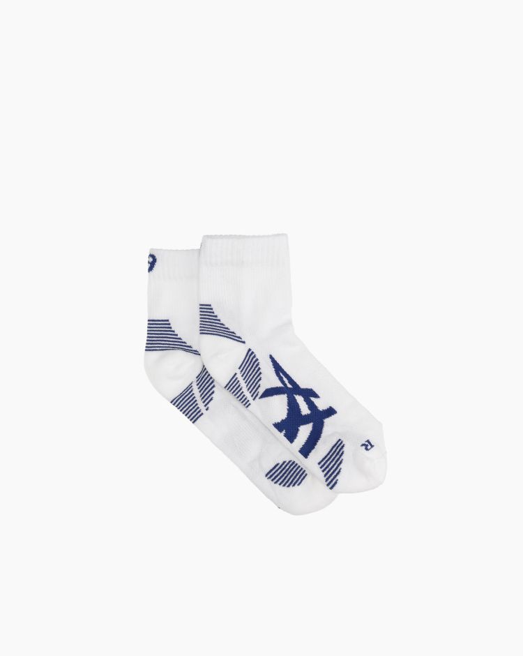 Asics Calze Cushion Run Quarter - 2 Paia Bianco Uomo