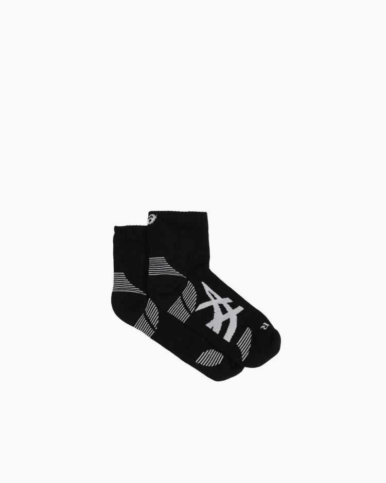 Asics Calze Cushion Run Quarter - 2 Paia Nero Uomo