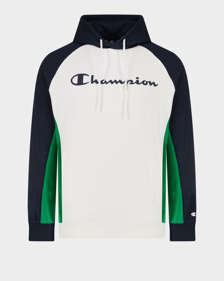 Champion Felpa Con Cappuccio E Logo Esteso In Stile Baseball Bianco Uomo