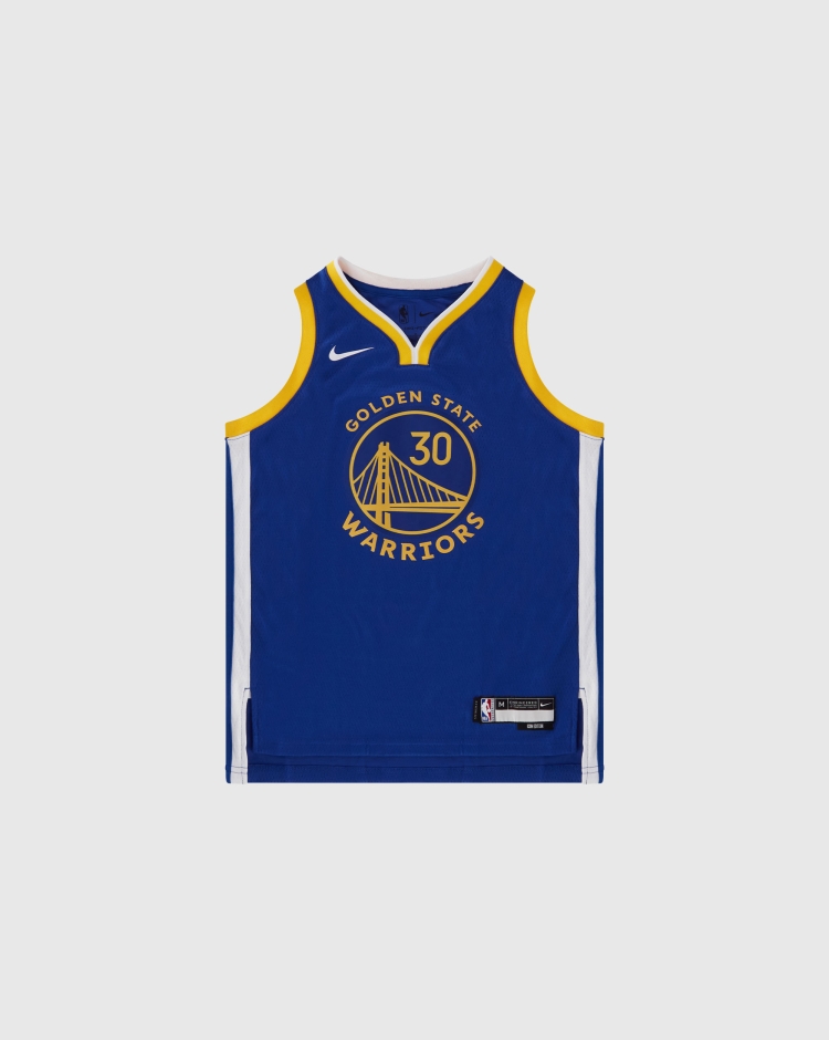 Nike NBA Canotta Basket Golden State Warriors Stephen Curry Blu Bambino