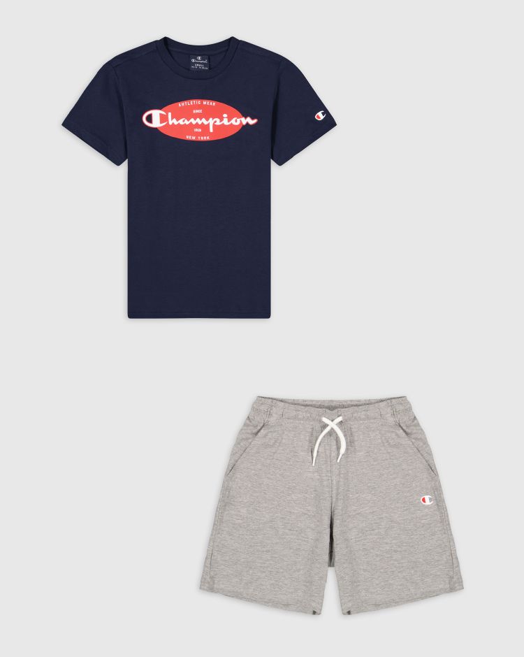 Champion Set In Cotone Leggero Blu Bambino