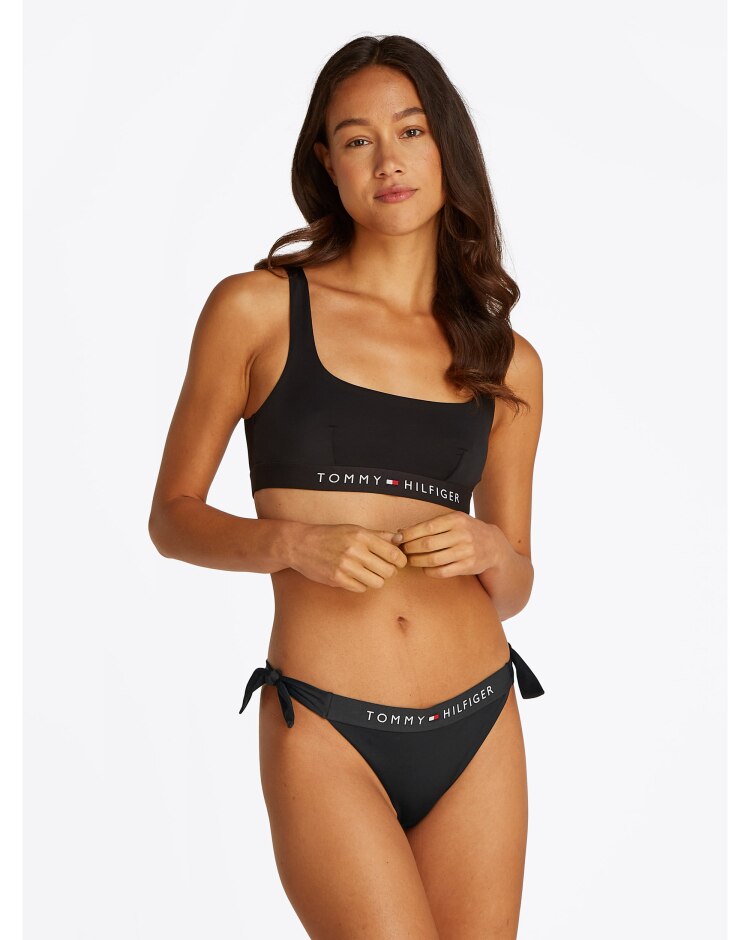 Slip bikini Original con laccetti laterali Nero Donna