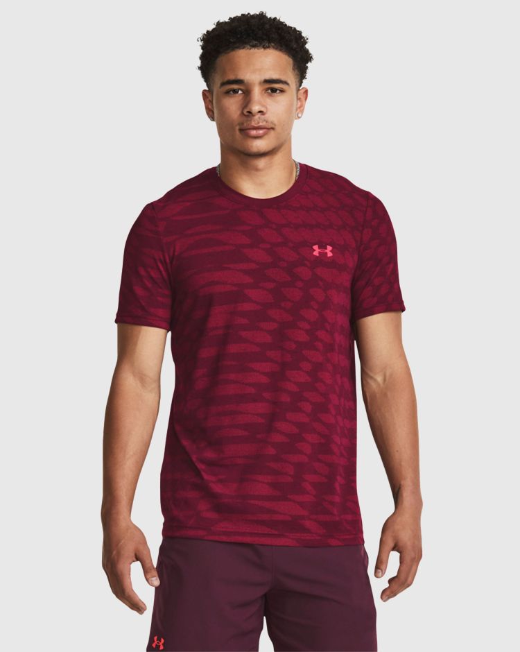 Under Armour T-Shirt Seamless Novelty Marrone Uomo