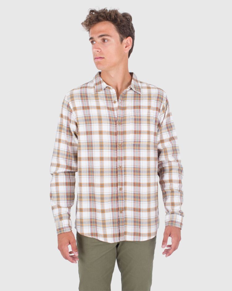 Hurley Camicia in Flanella Organica Portland Marrone Uomo