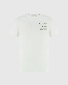 Calvin Klein T-Shirt Diffused Logo Bianco Uomo