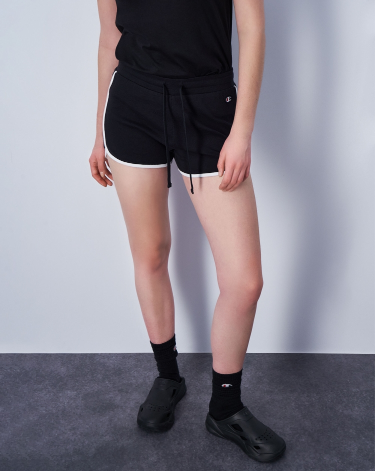 Champion Shorts Icons Con Coulisse Nero Donna